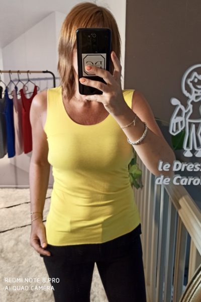 Débardeur Lurex Jaune