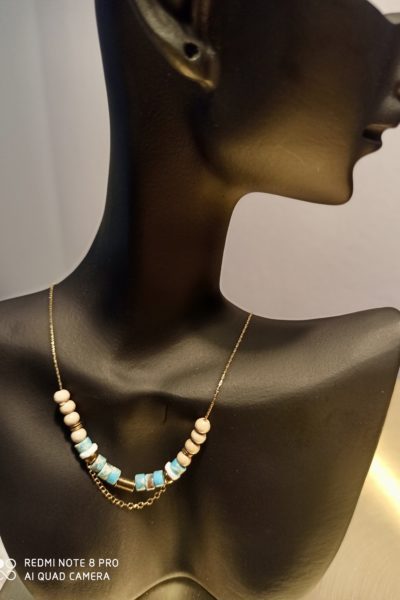 Collier Perles Turquoises