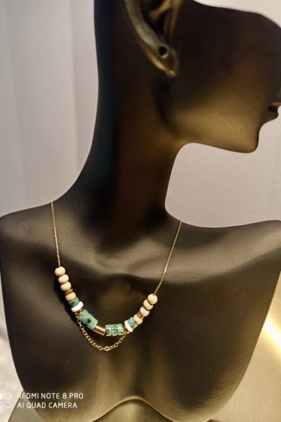 Collier Perles Vertes