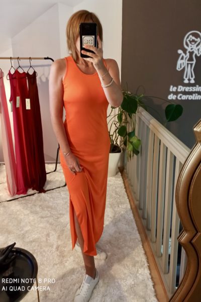 Robe Longue Basique Orange