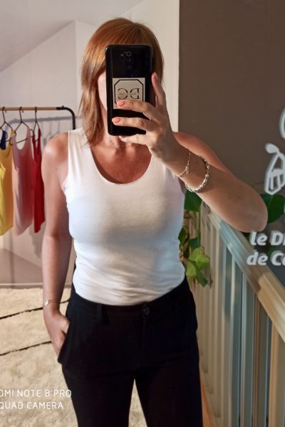 Débardeur Lurex Blanc