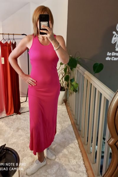 Robe Longue Basique Fushia