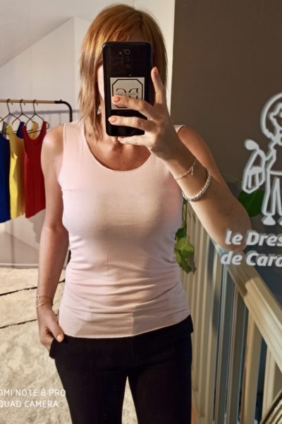 Débardeur Lurex Rose