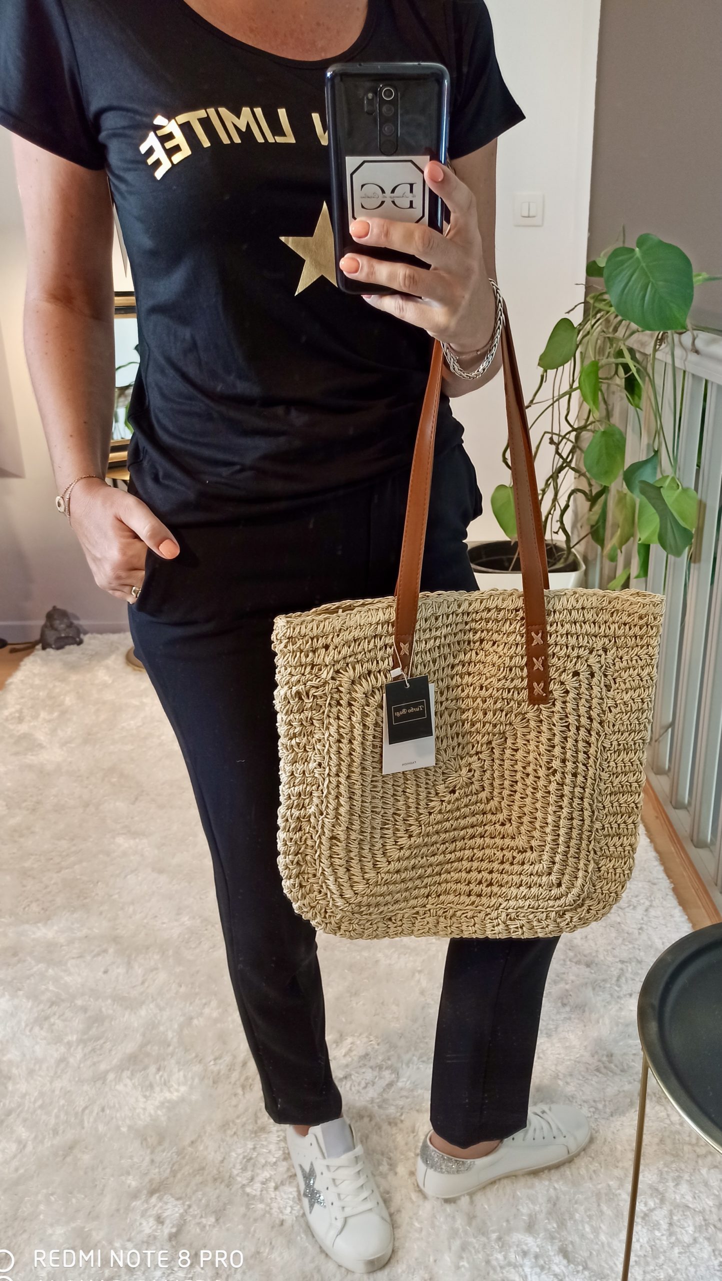 Sac à Main Paille Beige