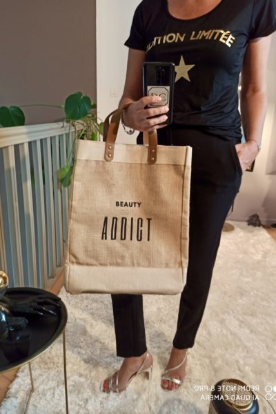 Cabas jute Beauty Addict