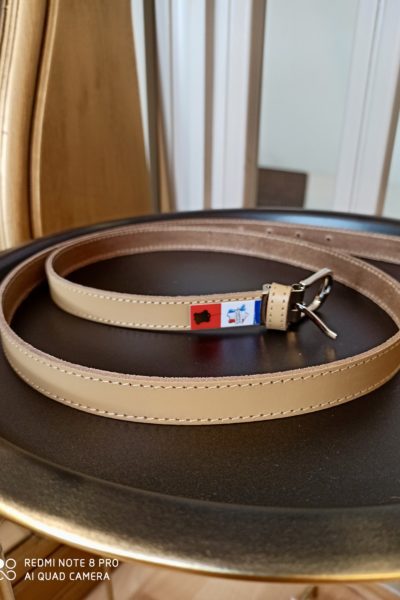 Ceinture Cuire Beige