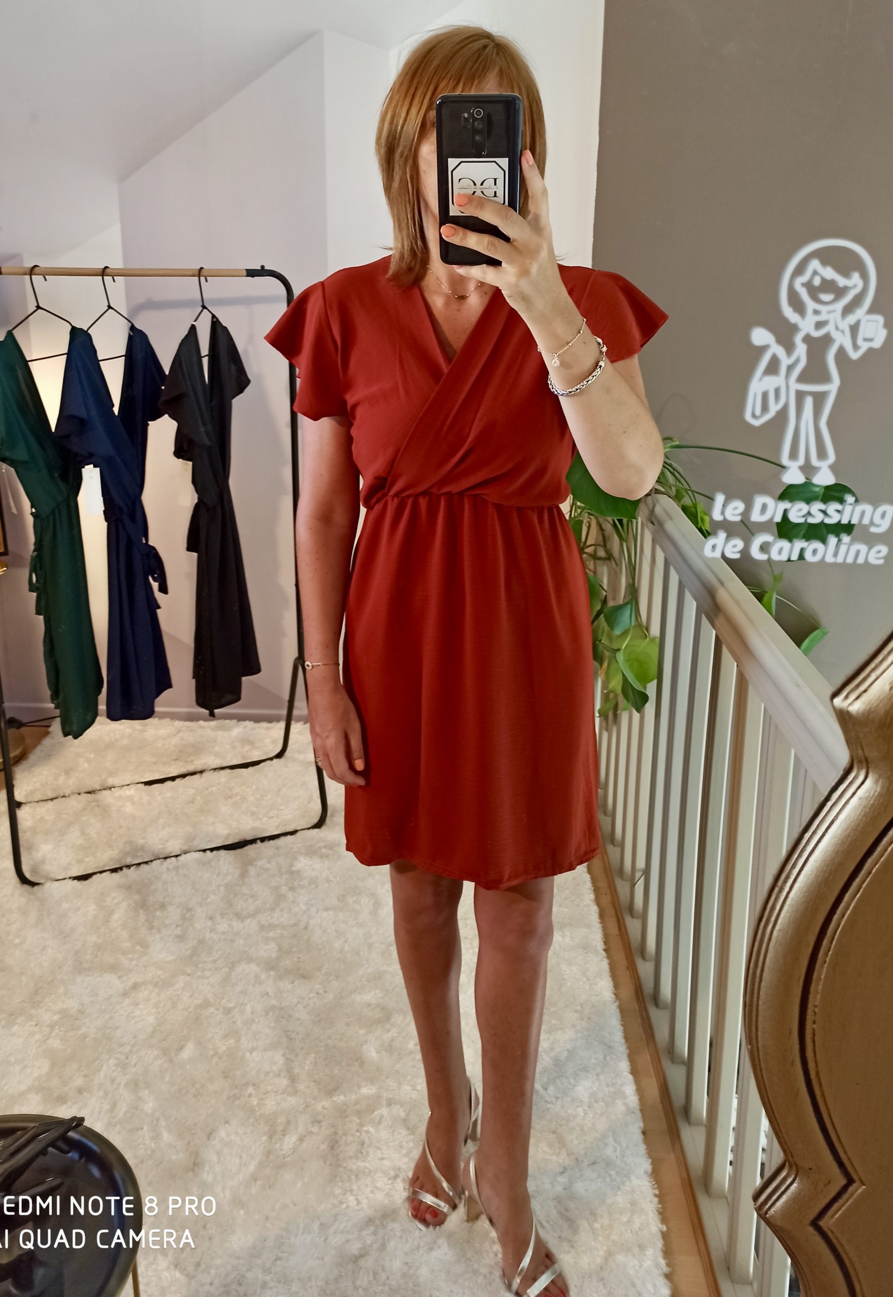 Robe Courte Ceinture Rouille