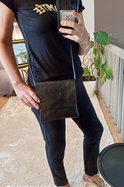 Sac Cuir Bandoulière Noir