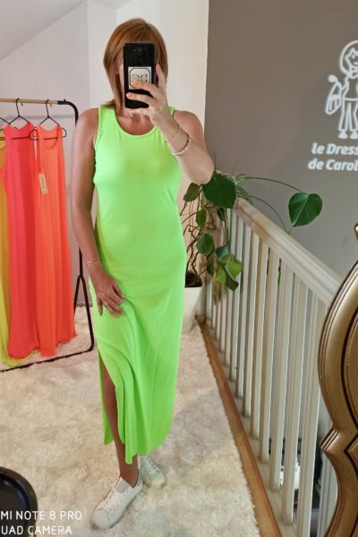 Robe Longue Fluo Vert