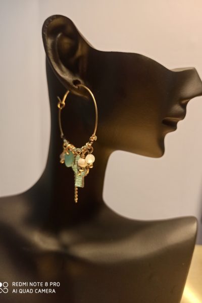 Boucles d'oreilles Cactus Bleu