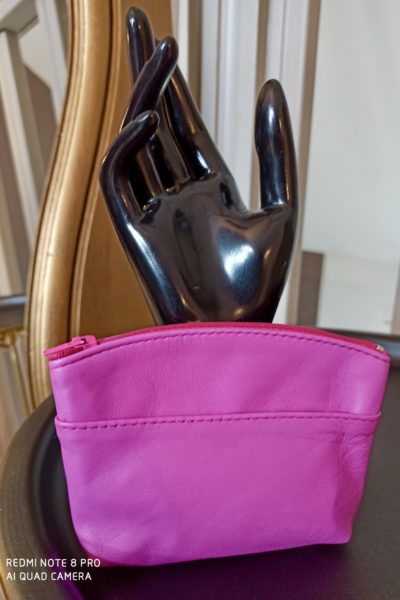 Porte-Monnaie Cuir Fushia