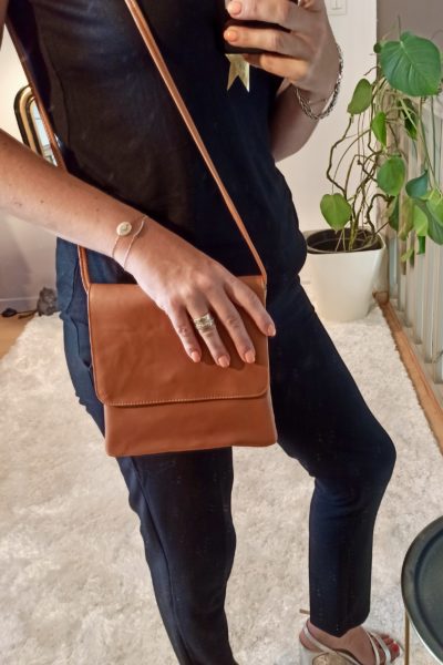 Sac Cuir Bandoulière Camel