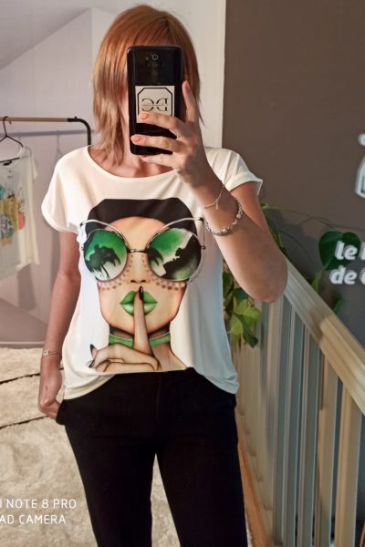 T-shirt Multicolore Femme Secrète