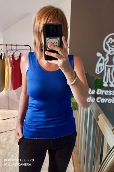 Débardeur Lurex Bleu