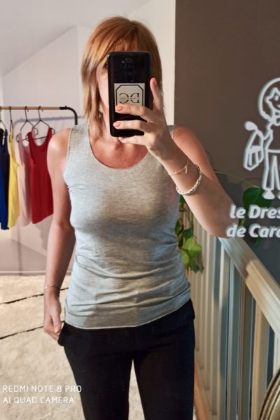 Débardeur Lurex Gris