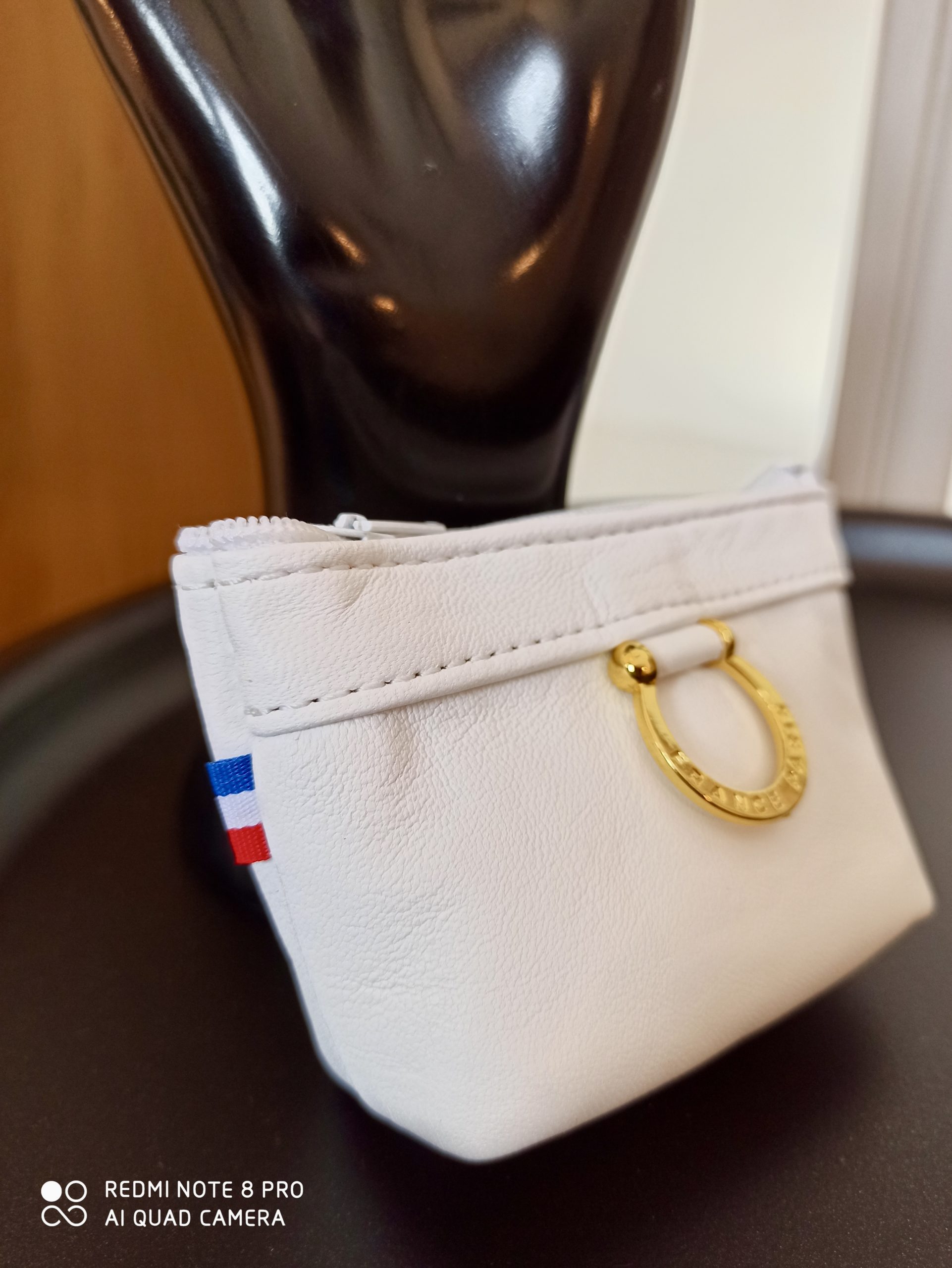 Porte-Monnaie Anneaux Cuir Blanc – Image 4