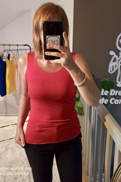 Débardeur Lurex Rouge