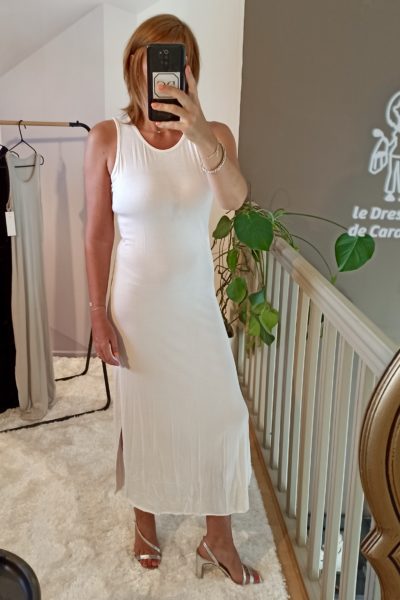 Robe Longue Basique Blanc