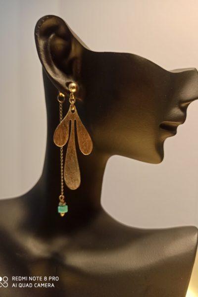Boucles d'oreilles Gouttes Turquoise