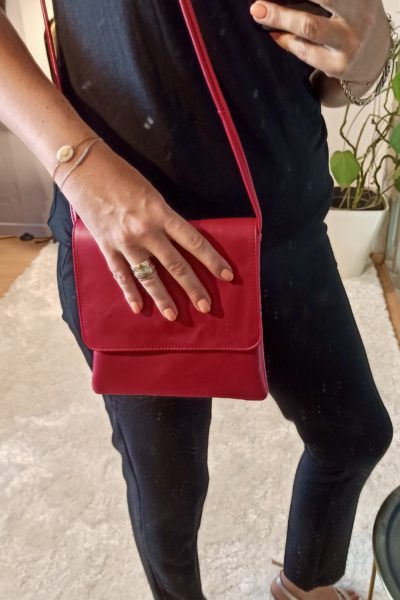 Sac Cuir Bandoulière Rouge