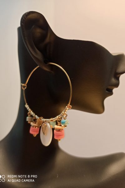 Boucles d'Oreilles Créoles Nacre