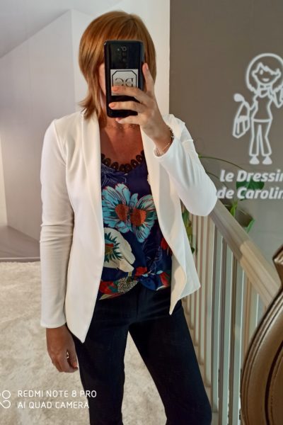 Veste Blazer Cintré Blanc