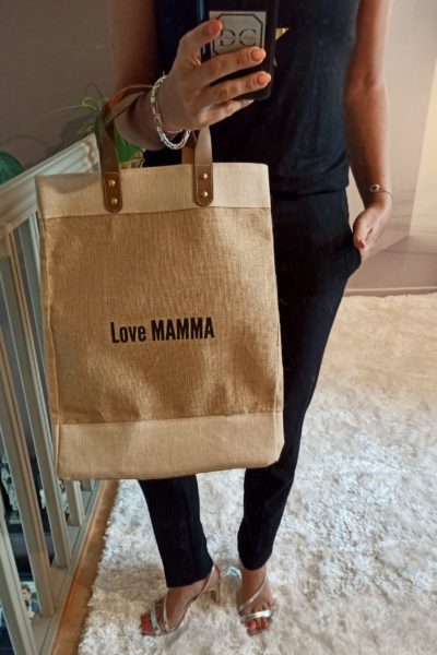 Cabas jute Love Mamma