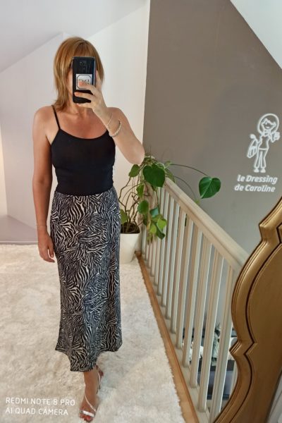 Jupe Longue Imprimé Zèbre