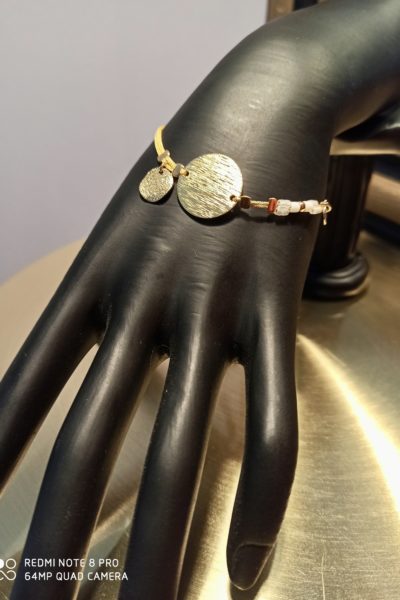 Bracelet Coulissant Orange Clair