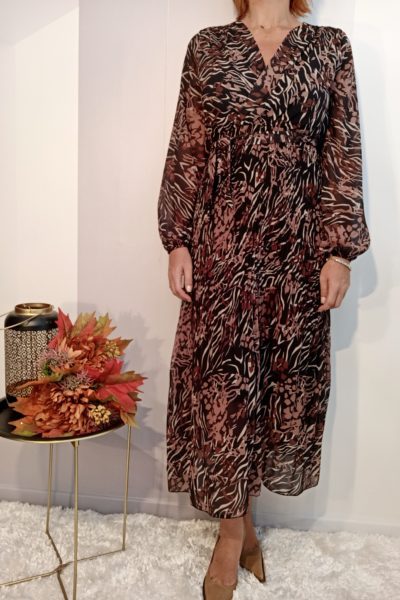 Robe Plissée Imprimée