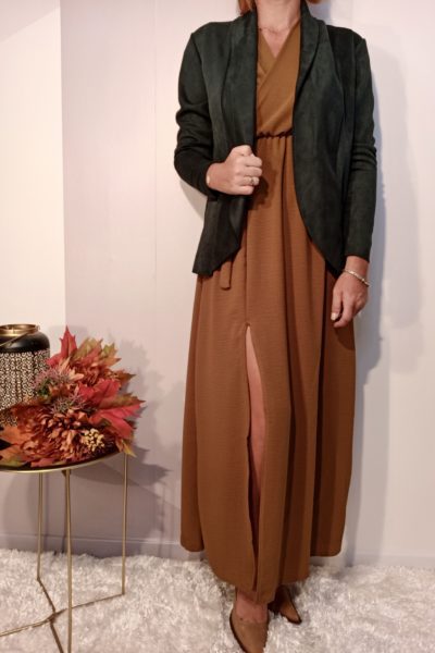 Robe Longue Noeud Brun