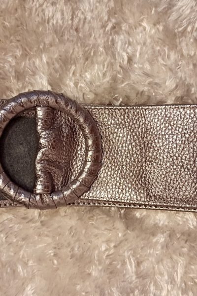 Ceinture Cuir Argent
