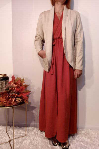 Robe Longue Noeud Rouille