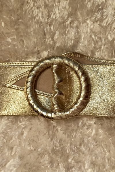 Ceinture Cuir Or