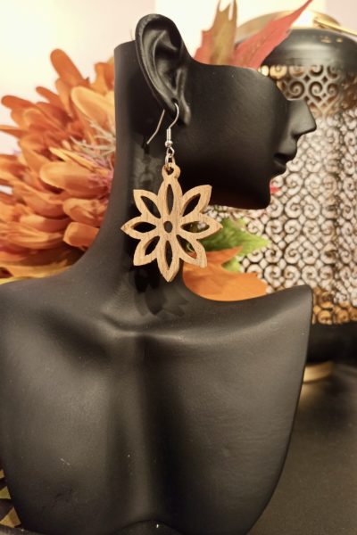 Boucles d'oreilles Bois Fleur