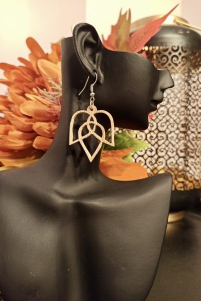 Boucles d'oreilles Bois Trio