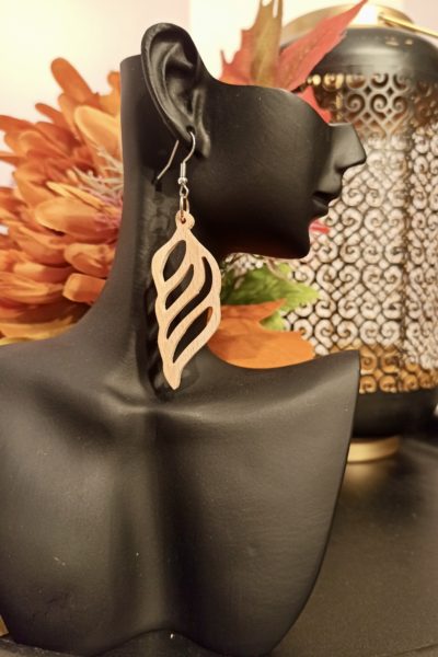 Boucles d'oreilles Bois Coquillage