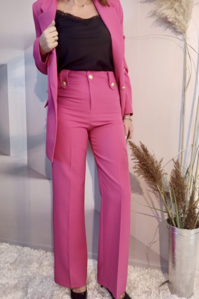 Pantalon Palazzo Tailleur Rose