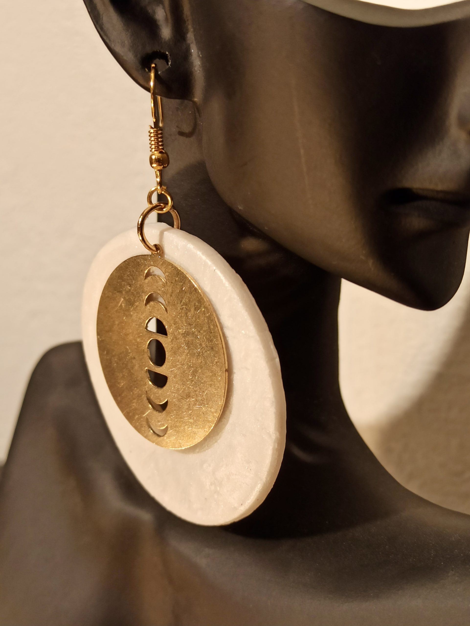 Boucles D'Oreilles Phase Lune & Lune – Image 3