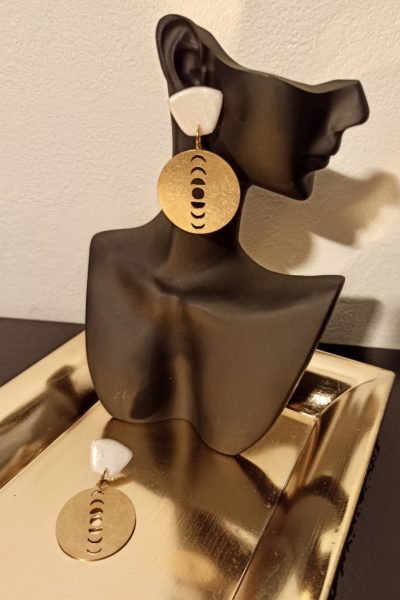 Boucles D'Oreilles Clous Phase Lune