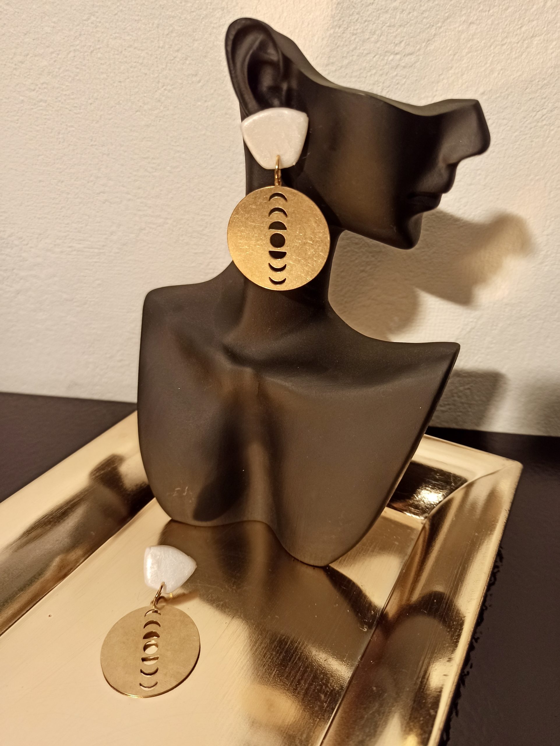 Boucles D'Oreilles Clous Phase Lune