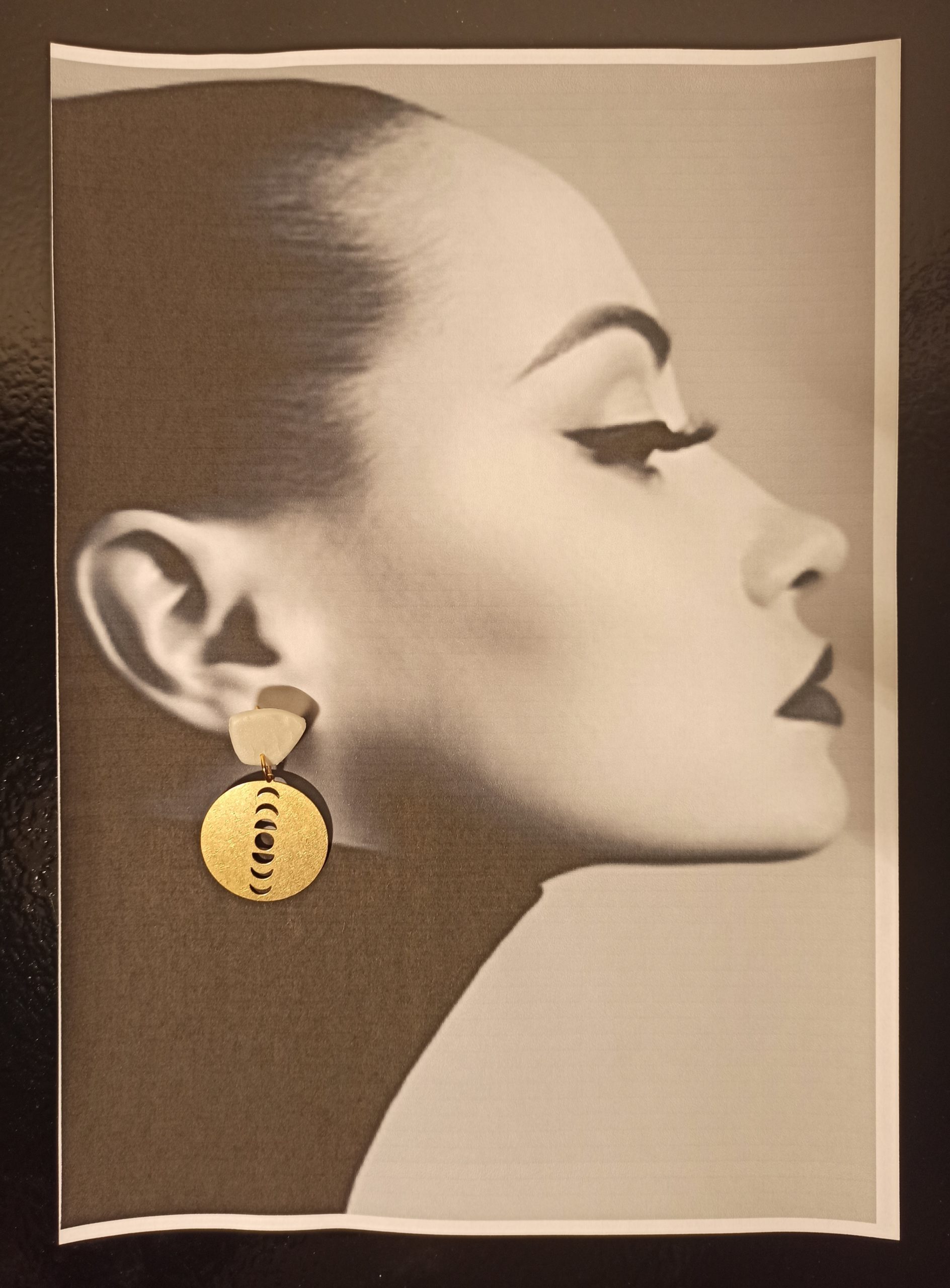 Boucles D'Oreilles Clous Phase Lune – Image 4