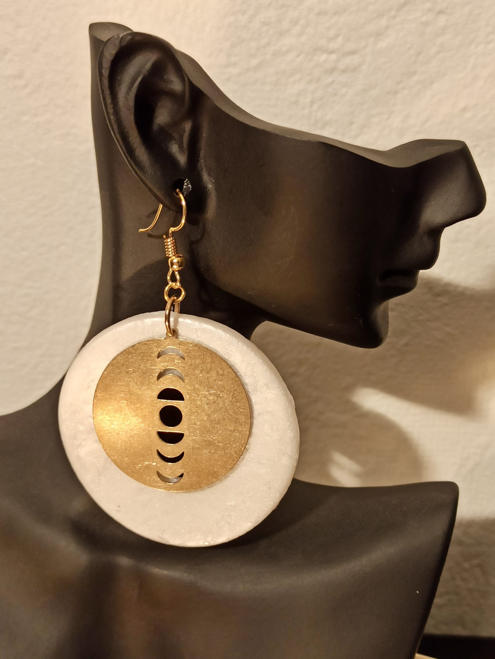 Boucles D'Oreilles Phase Lune & Lune – Image 2