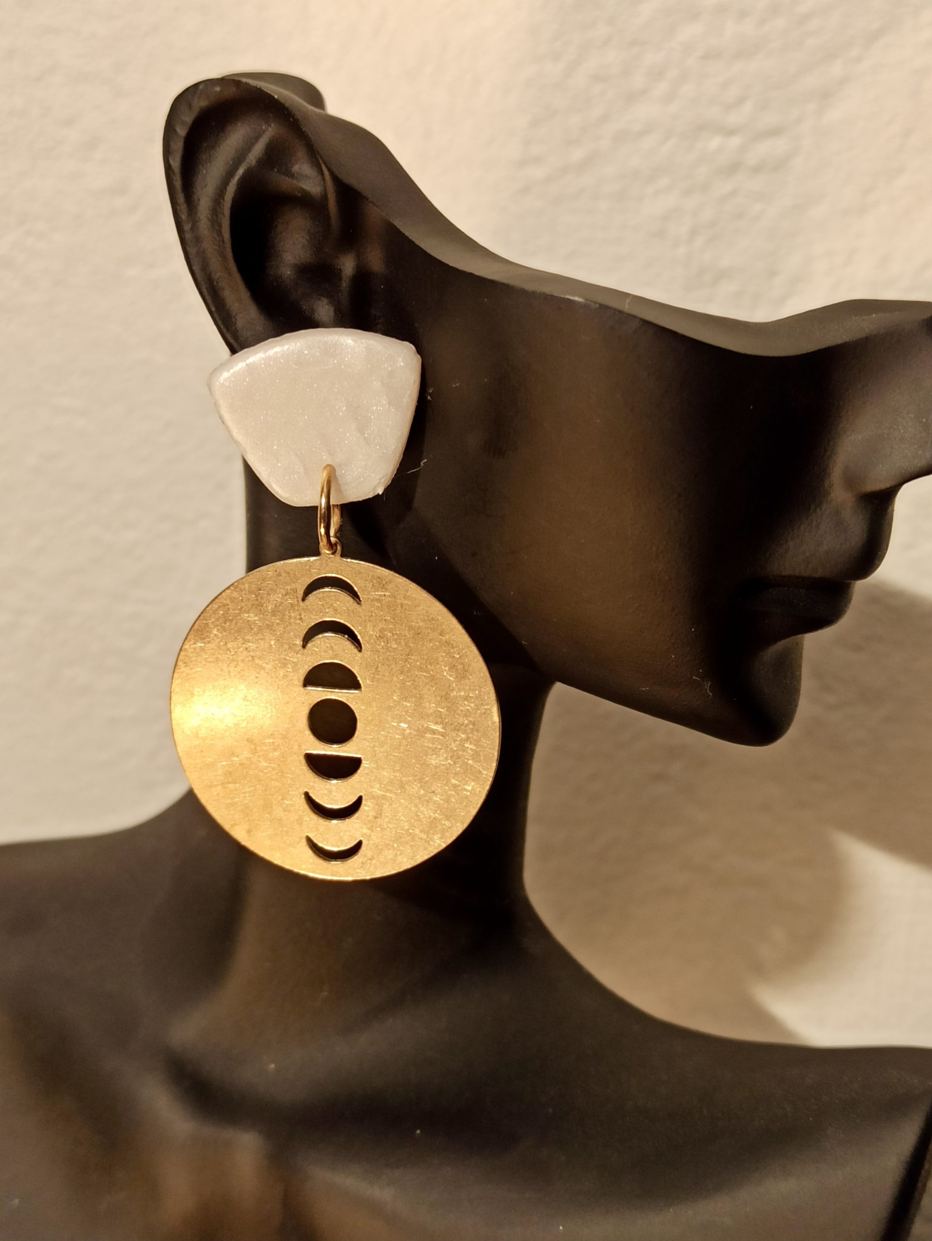 Boucles D'Oreilles Clous Phase Lune – Image 2