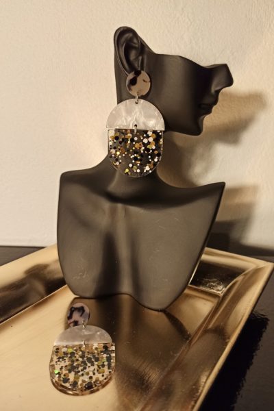 Boucles D'Oreilles Clous Pop Taupe