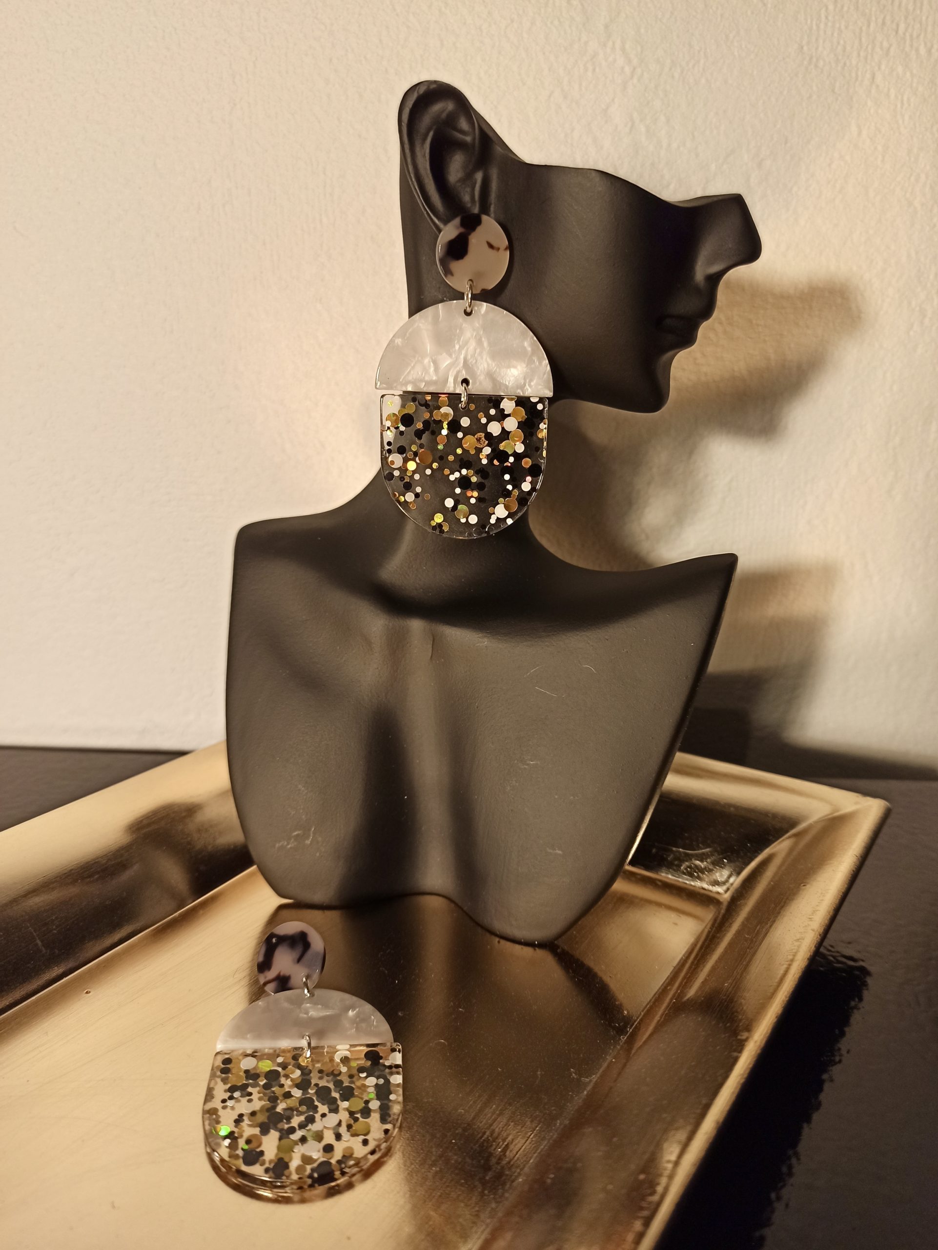 Boucles D'Oreilles Clous Pop Taupe