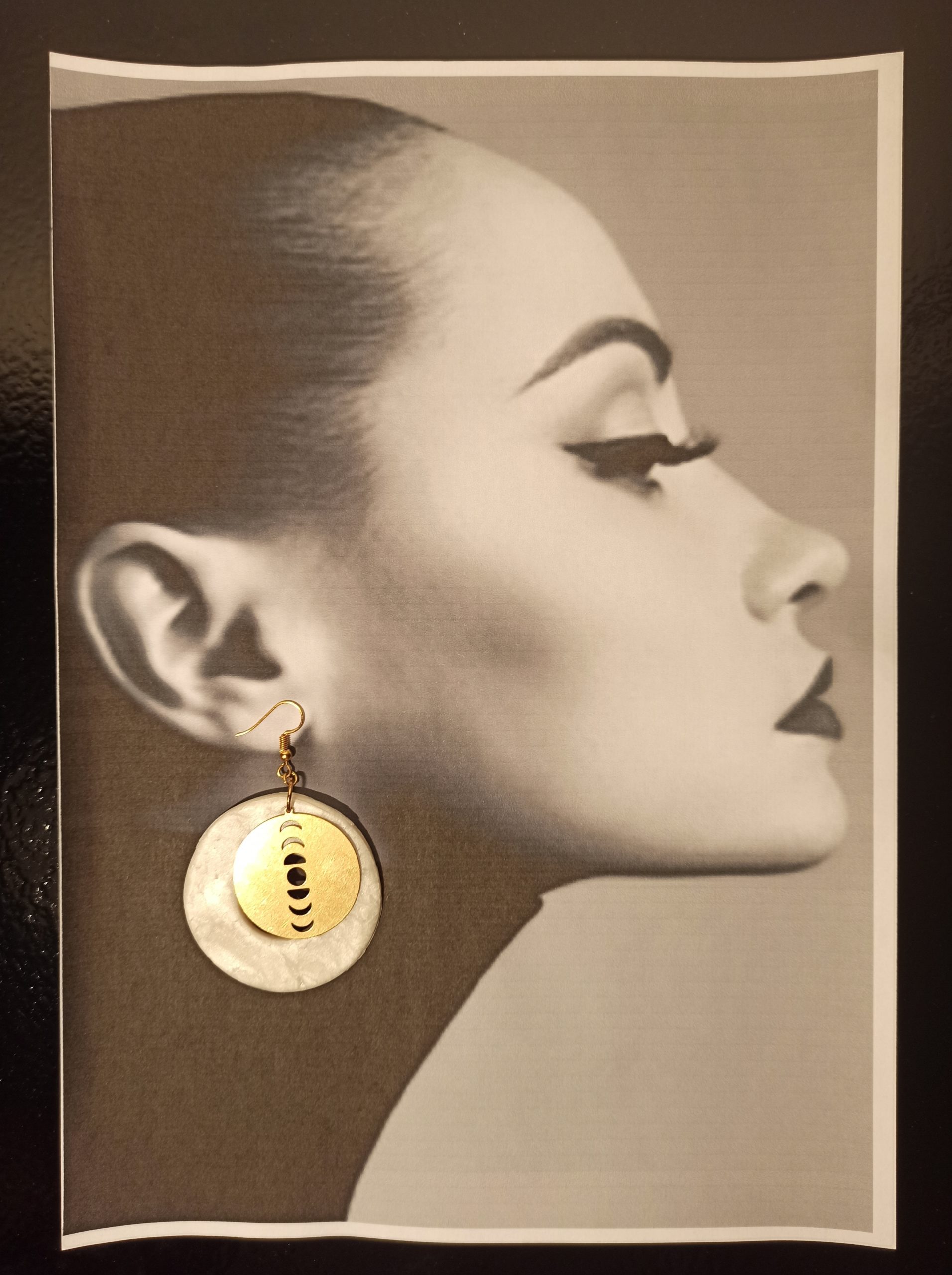 Boucles D'Oreilles Phase Lune & Lune – Image 4