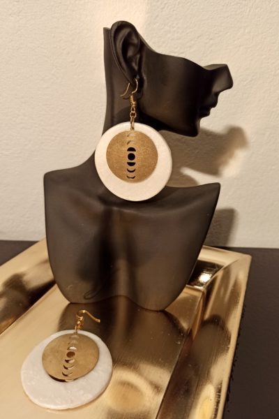 Boucles D'Oreilles Phase Lune & Lune