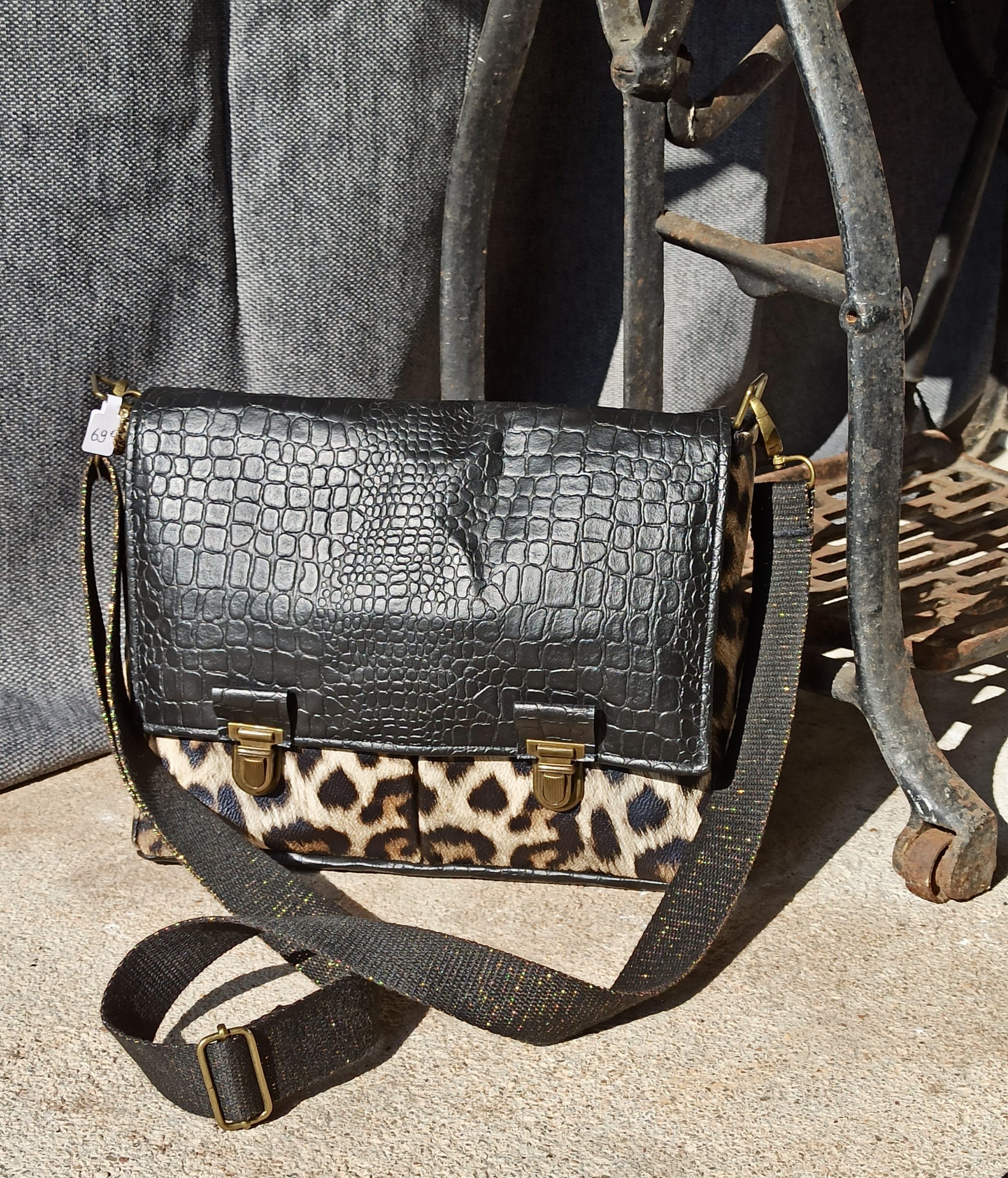 Sac Léopard Noir – Image 2