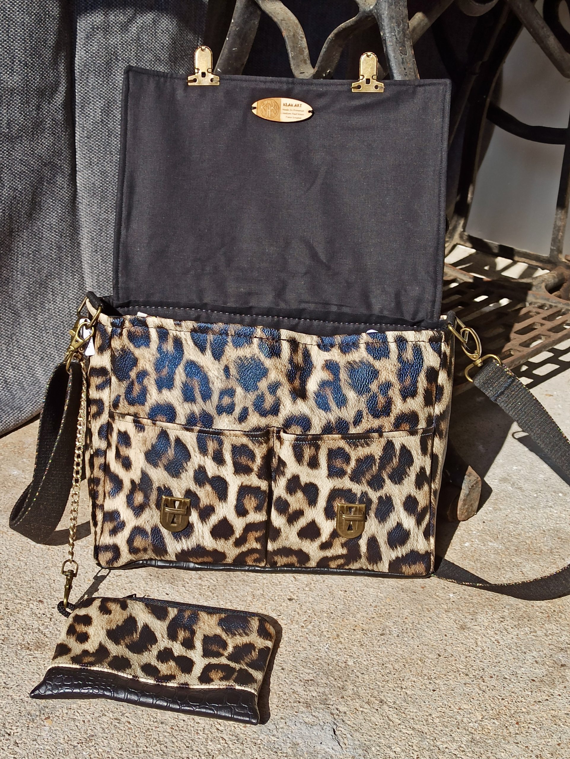 Sac Léopard Noir – Image 5